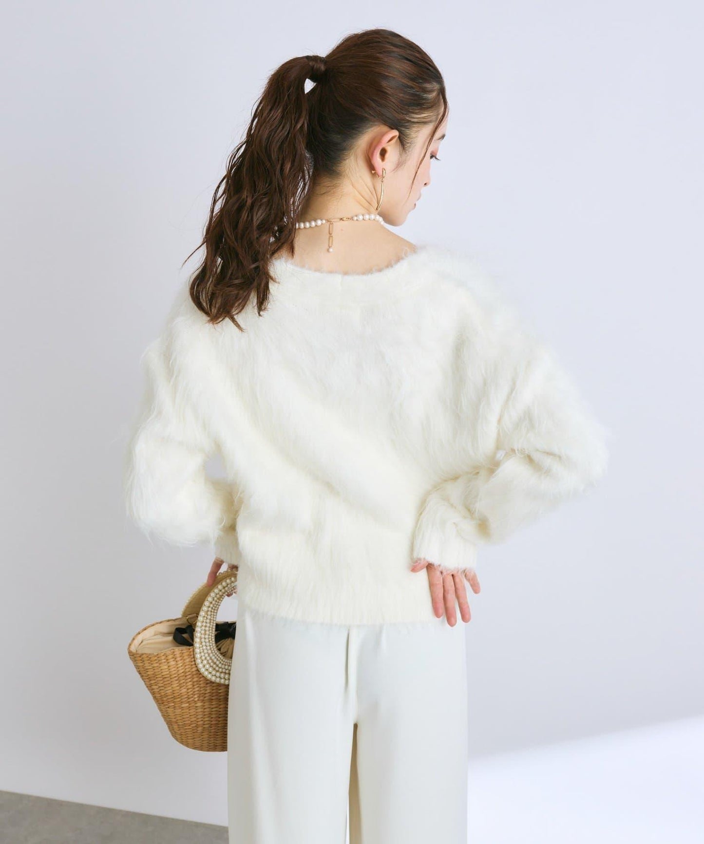 【全骨架推薦最強針織衫】長毛羽短款開衫