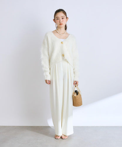 【全骨架推薦最強針織衫】長毛羽短款開衫