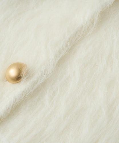 【全骨架推薦最強針織衫】長毛羽短款開衫