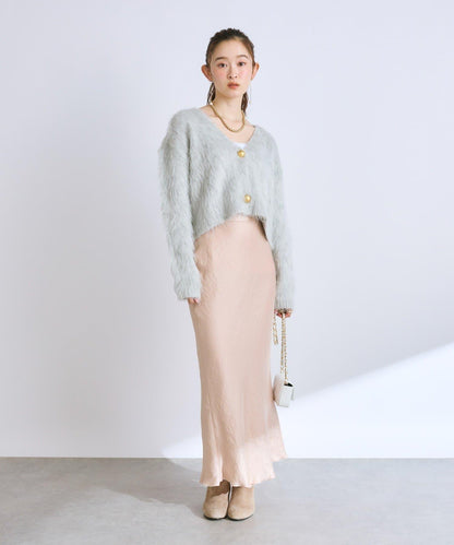 【全骨架推薦最強針織衫】長毛羽短款開衫