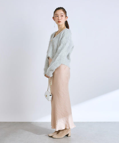 【全骨架推薦最強針織衫】長毛羽短款開衫