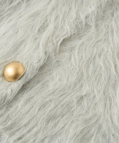 【全骨架推薦最強針織衫】長毛羽短款開衫