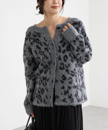 【時尚感十足】豹紋長毛針織衫