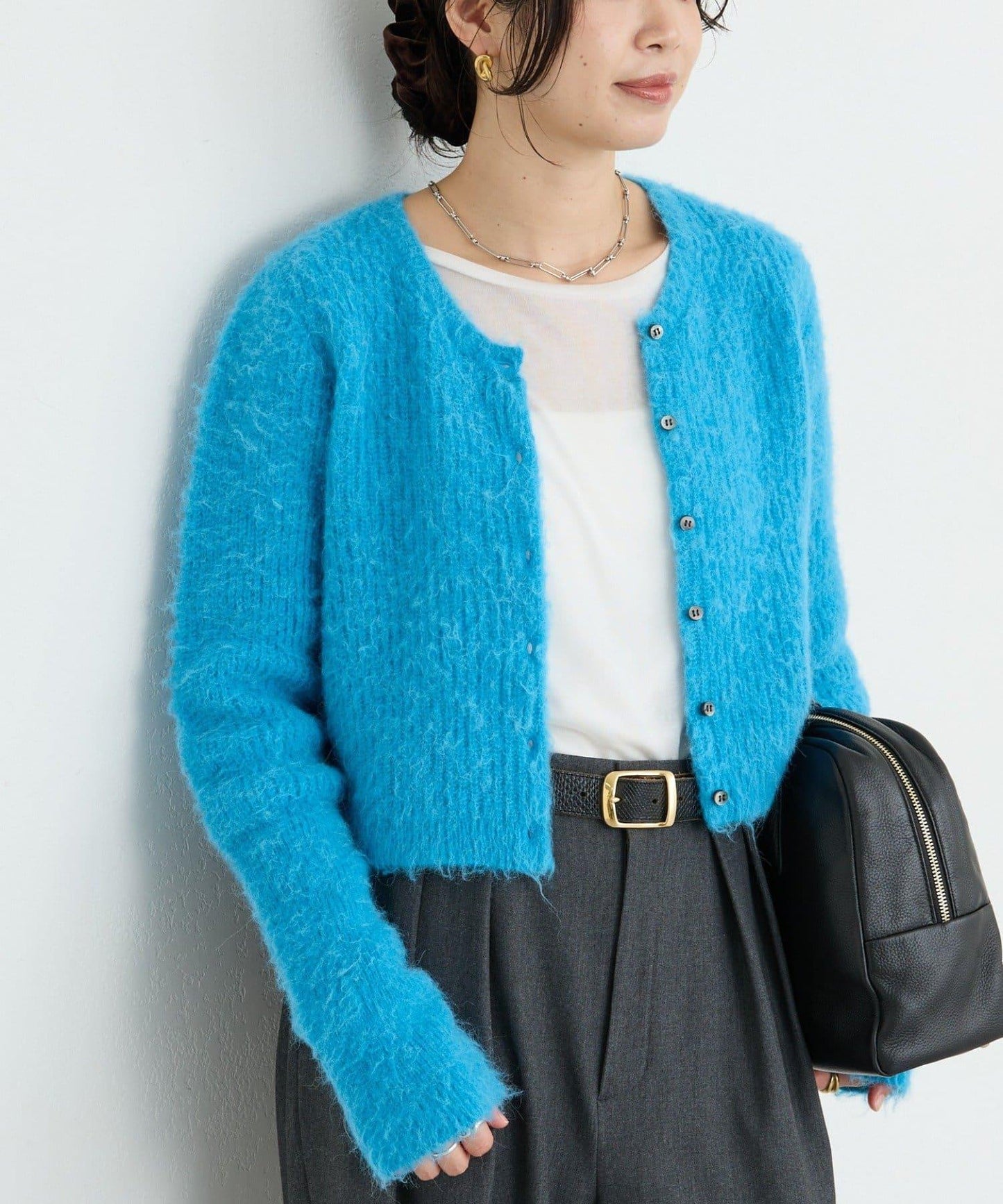 【蓬鬆柔軟】毛絨短款開衫