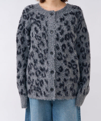 【時尚感十足】豹紋長毛針織衫