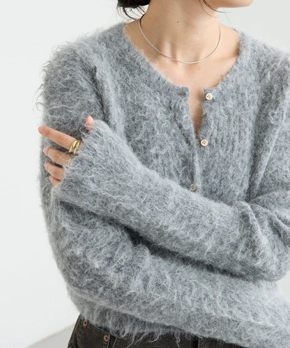【蓬鬆柔軟】毛絨短款開衫