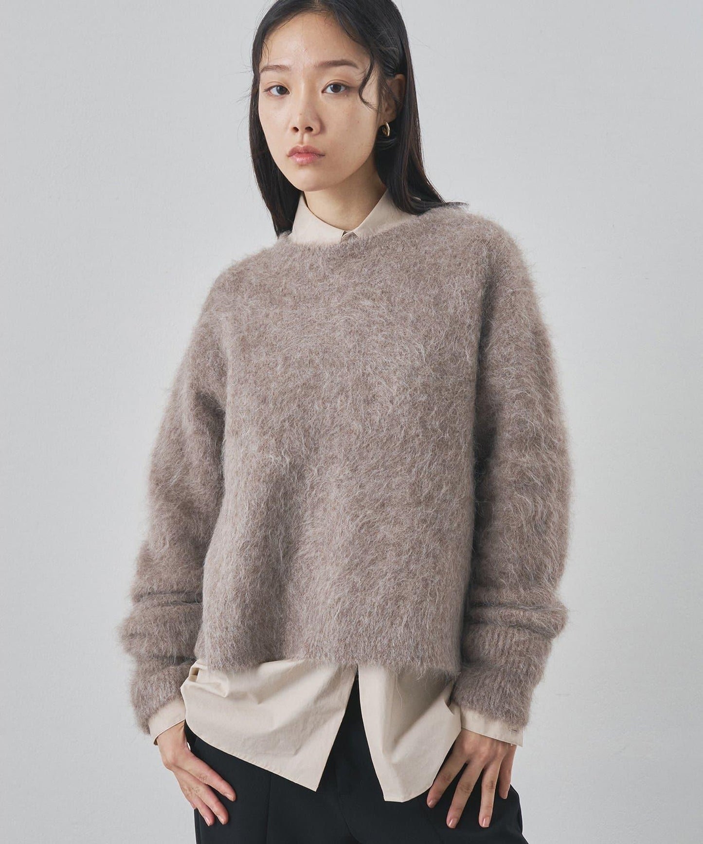 蘇里羊駝圓領套頭衫