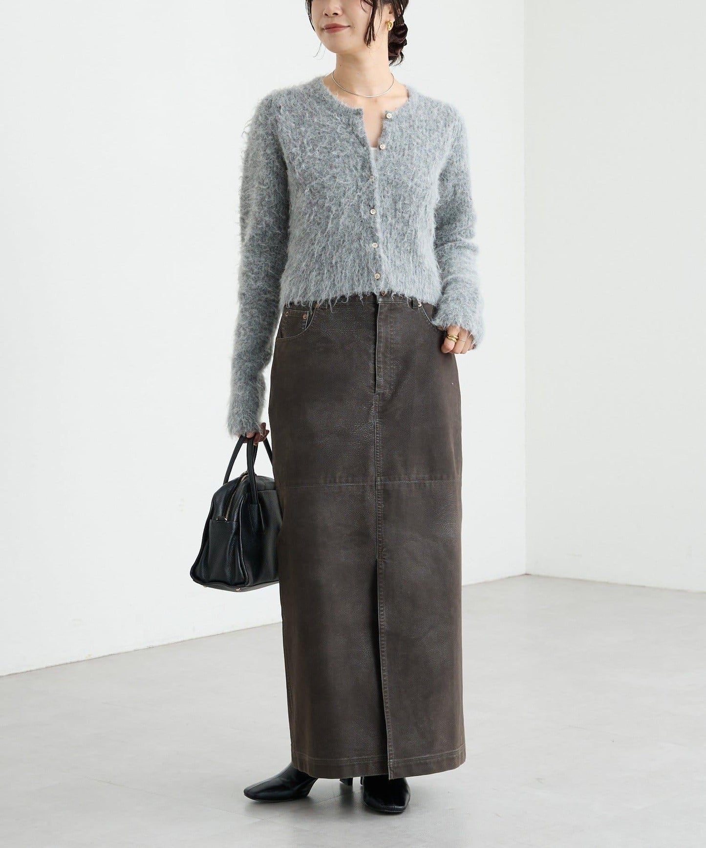 【蓬鬆柔軟】毛絨短款開衫