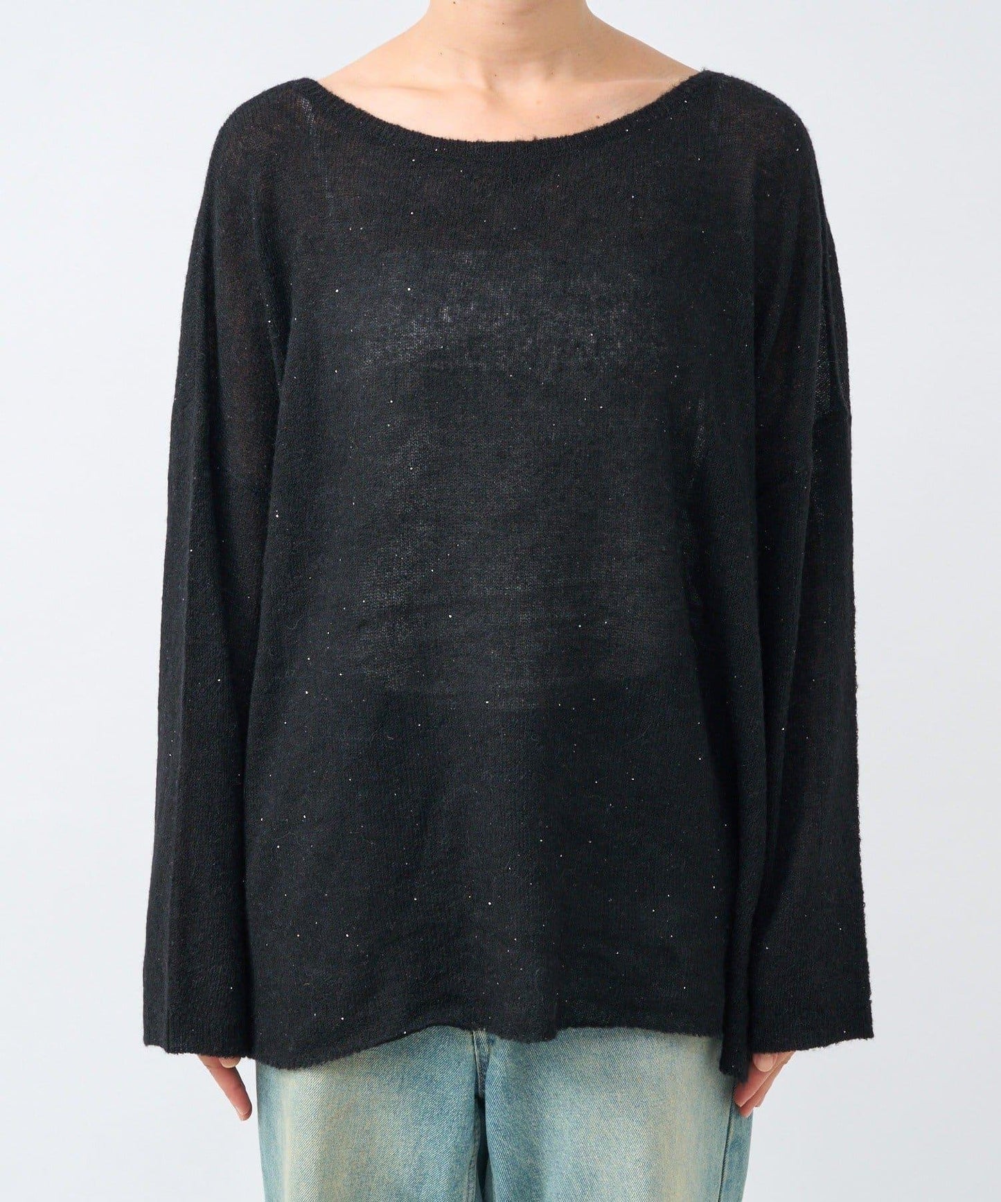 【煥新升級】2way亮片透視針織衫