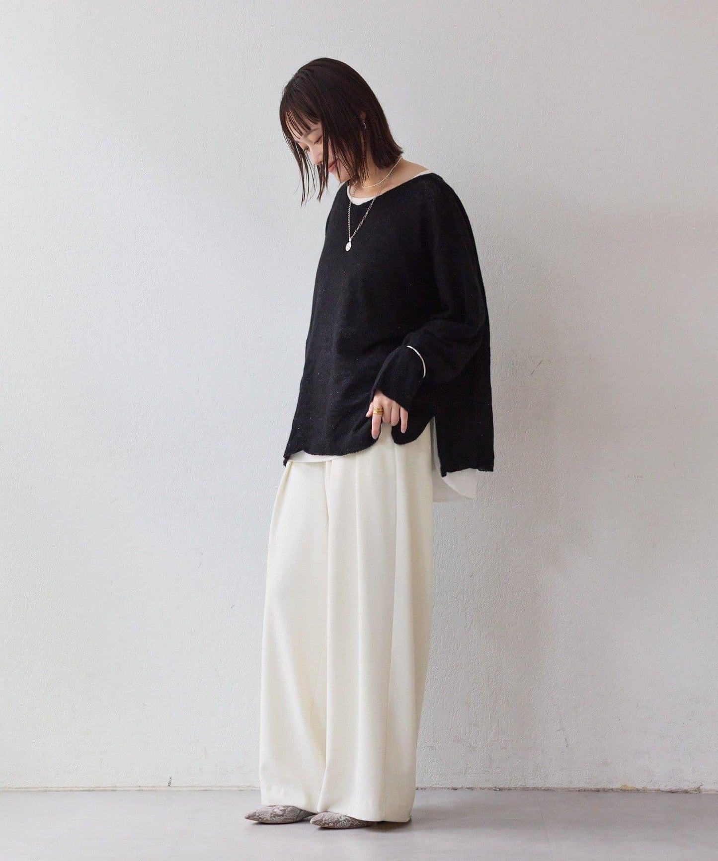 【煥新升級】2way亮片透視針織衫