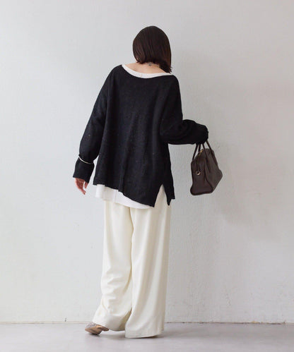 【煥新升級】2way亮片透視針織衫