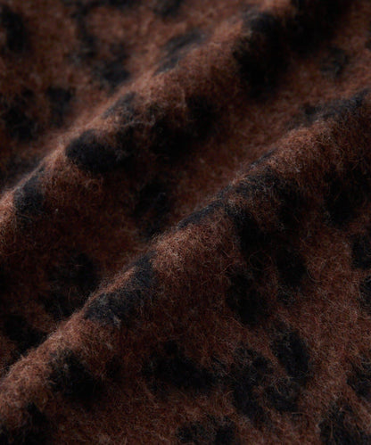 【時尚感十足】豹紋長毛針織衫