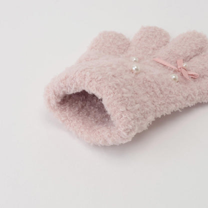 珍珠蝴蝶結手套