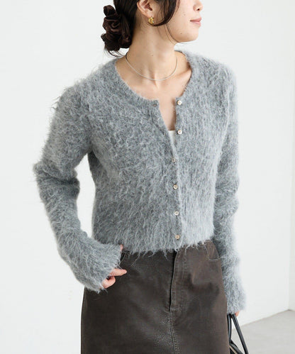 【蓬鬆柔軟】毛絨短款開衫