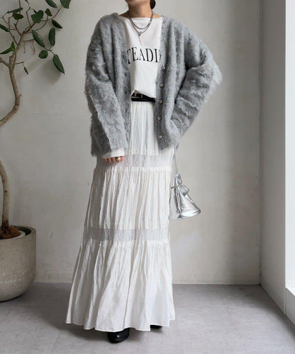 拉絲工藝銀色紐扣開衫