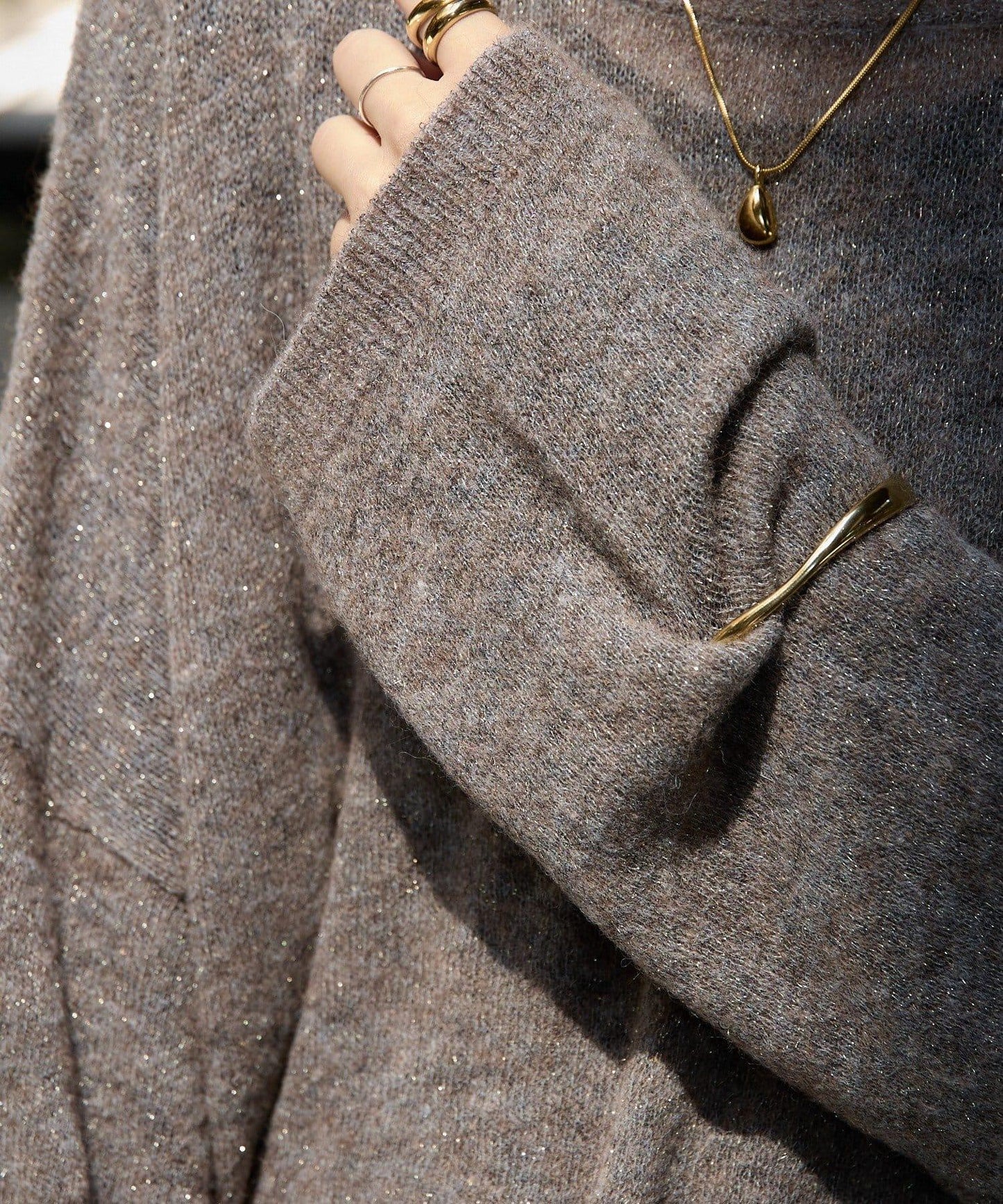 【煥新升級】2way亮片透視針織衫