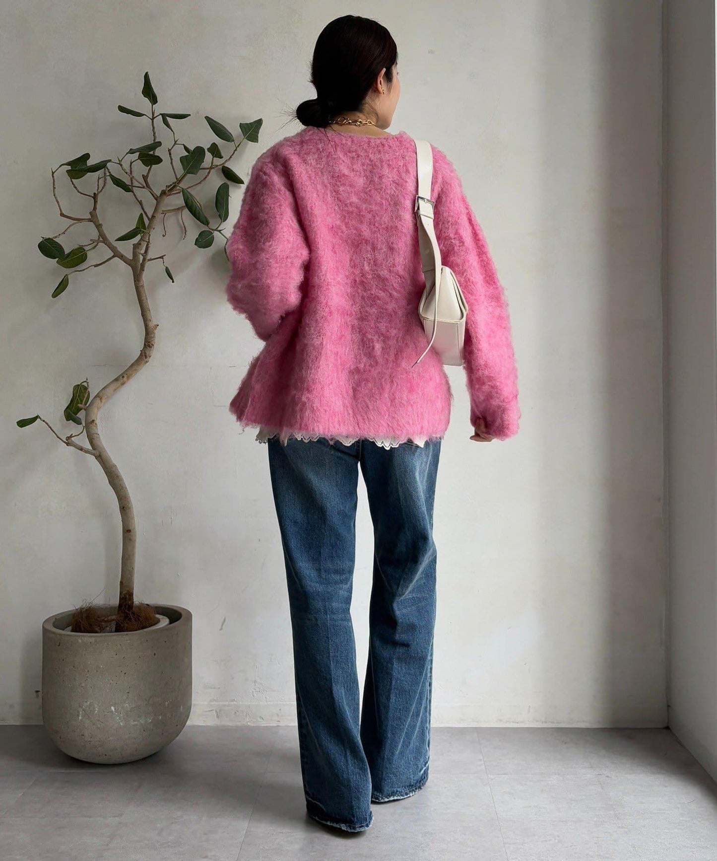 拉絲工藝銀色紐扣開衫