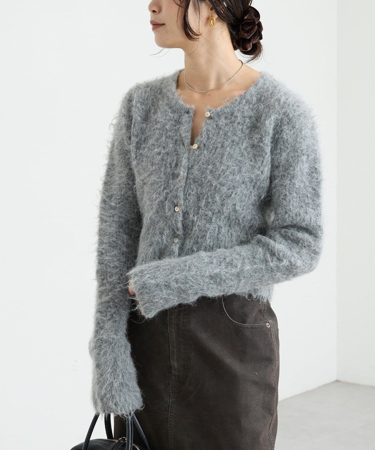 【蓬鬆柔軟】毛絨短款開衫