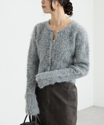 【蓬鬆柔軟】毛絨短款開衫