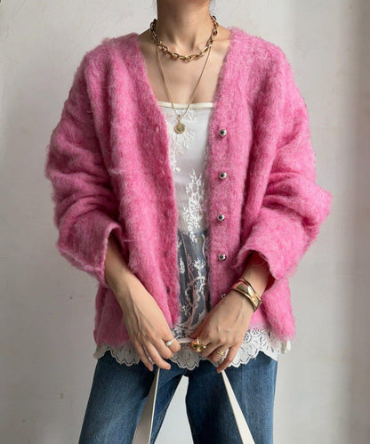 拉絲工藝銀色紐扣開衫