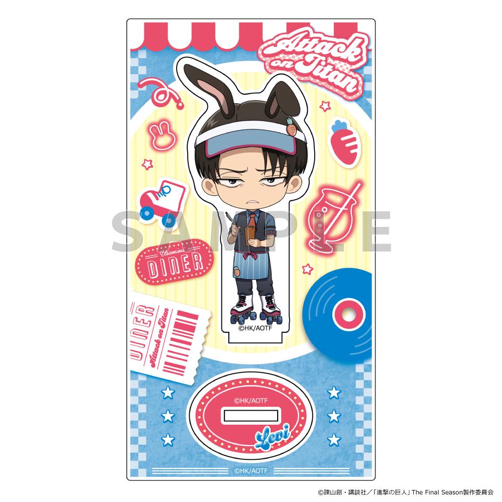 《進擊的巨人》亞克力立牌（利威爾/兔耳餐廳）