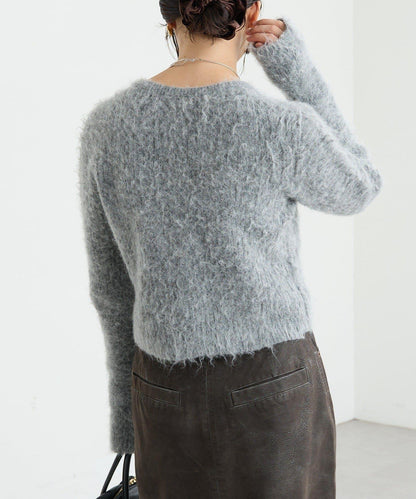 【蓬鬆柔軟】毛絨短款開衫