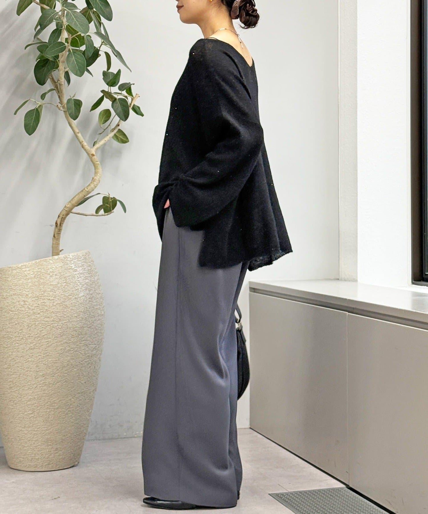 【煥新升級】2way亮片透視針織衫