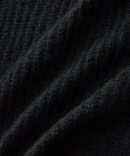 【輕盈感◎】附圍巾羊駝毛寬鬆針織衫