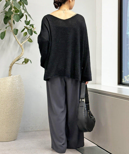 【煥新升級】2way亮片透視針織衫