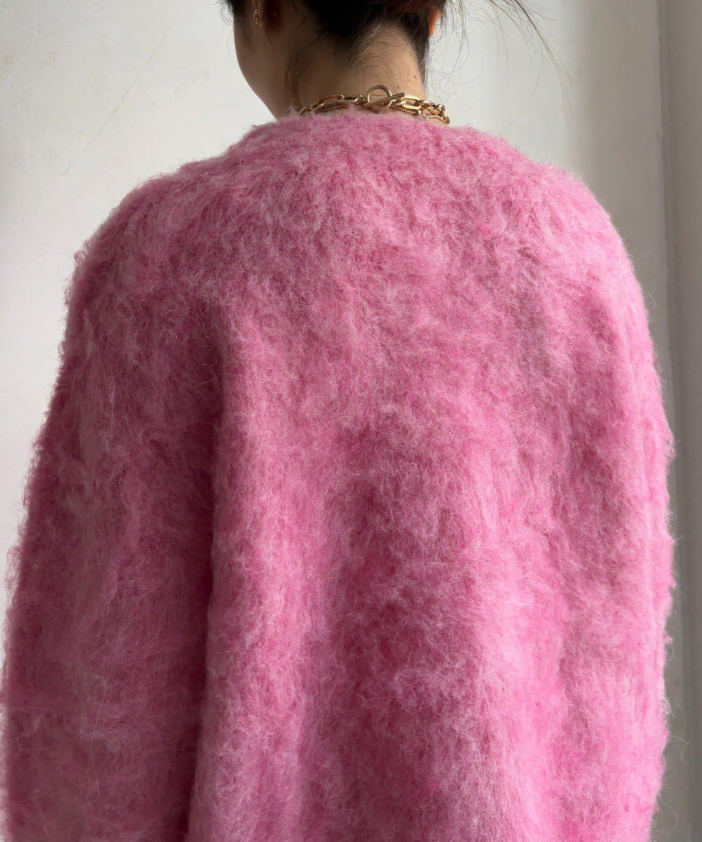 拉絲工藝銀色紐扣開衫