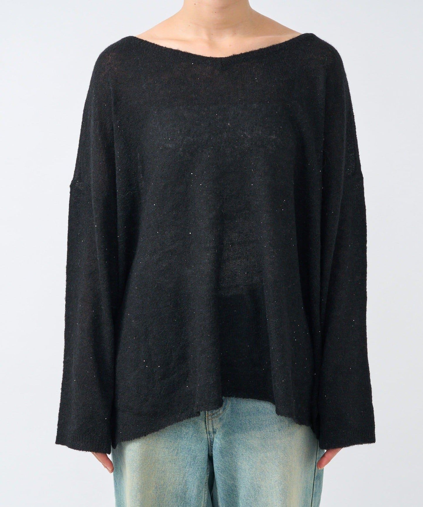 【煥新升級】2way亮片透視針織衫