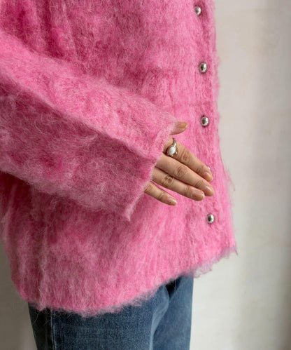 拉絲工藝銀色紐扣開衫