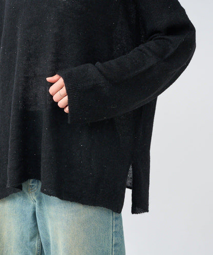 【煥新升級】2way亮片透視針織衫