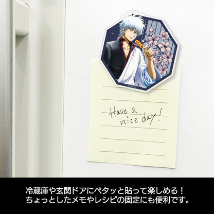 《銀魂》.新繪 坂田銀時 亞克力磁鐵 小窗窺視風景Ver.