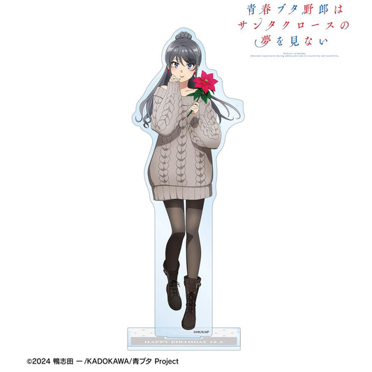 青春豬頭少年不會夢到聖誕老人_新繪製 桜島麻衣（冬季） 大號亞克力立牌 ＜桜島麻衣 生日2025版＞