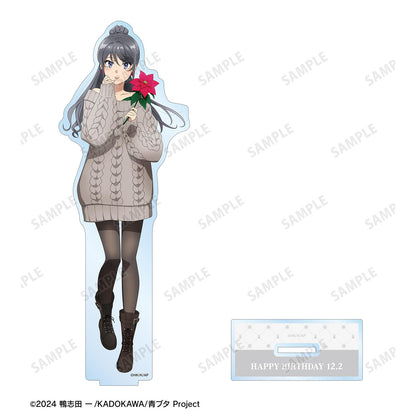 青春豬頭少年不會夢到聖誕老人_新繪製 桜島麻衣（冬季） 大號亞克力立牌 ＜桜島麻衣 生日2025版＞