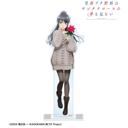 青春豬頭少年不做聖誕老人夢_新繪製 櫻島麻衣（冬季）特大亞克力立牌 ＜櫻島麻衣 生日2025版＞