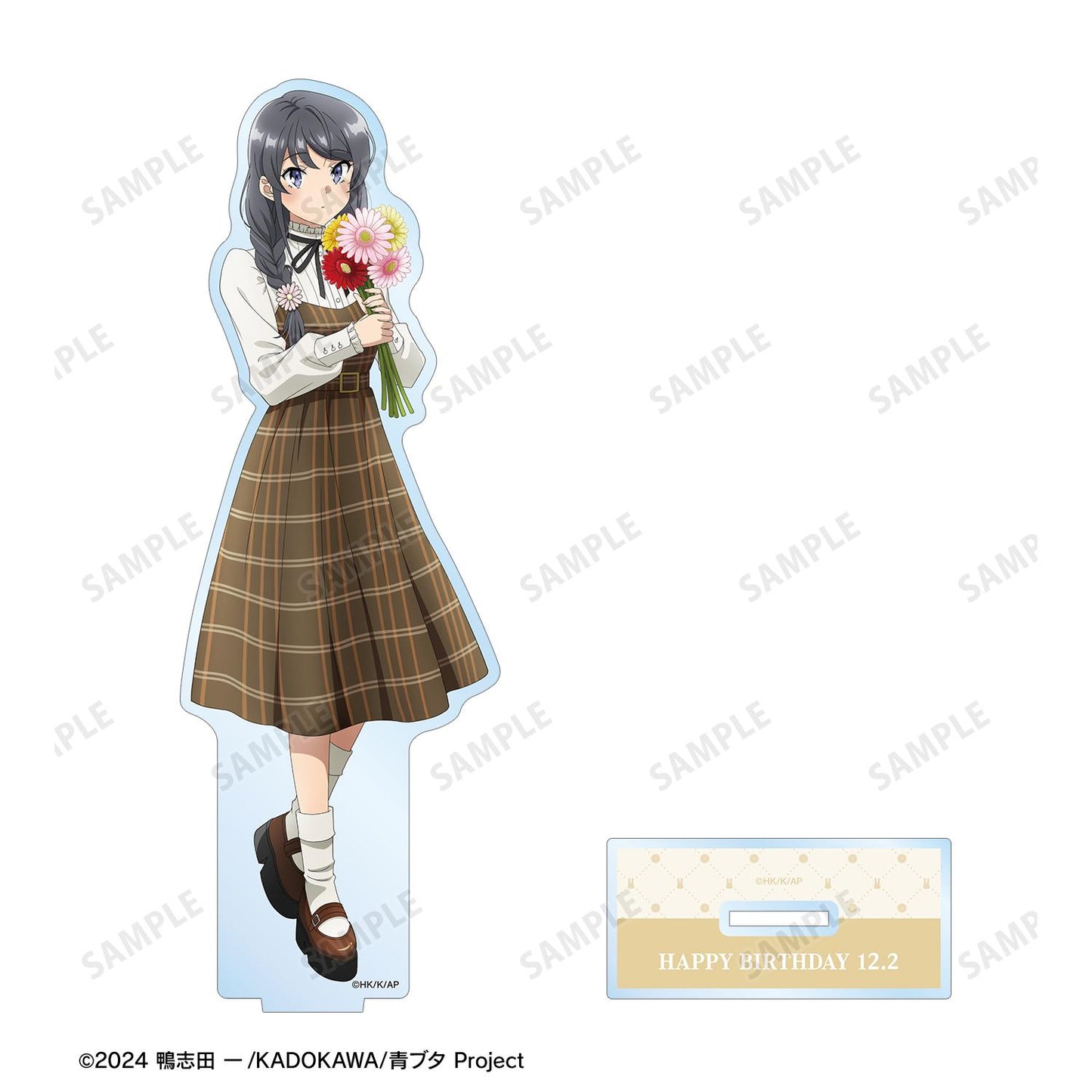 青春豬頭少年不做聖誕夢_新繪製 櫻島麻衣（秋季）大型亞克力立牌 ＜櫻島麻衣 生日2025版＞