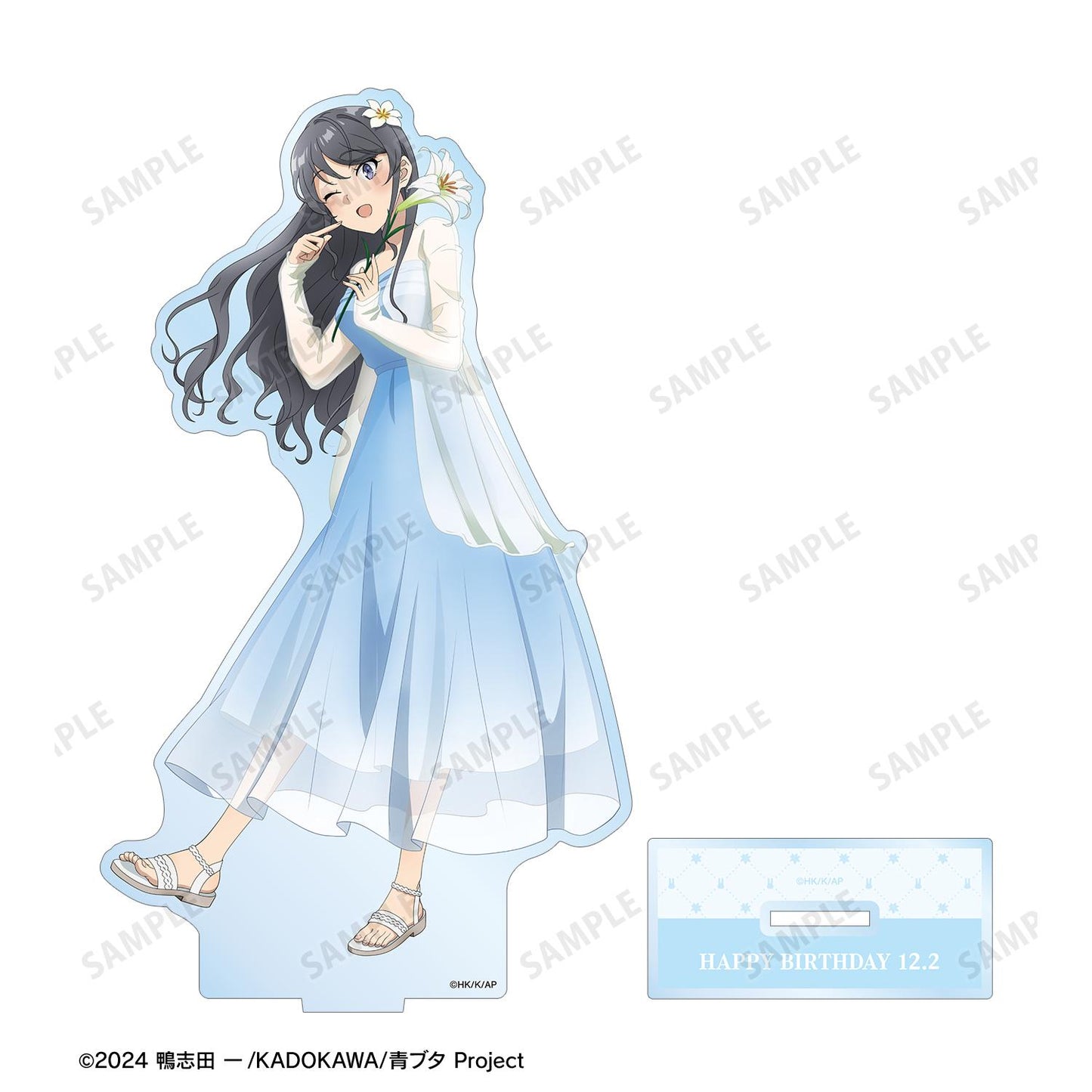 青春豬頭少年不做聖誕夢_新繪製 桜島麻衣（夏季） 大號亞克力立牌 ＜桜島麻衣 生日2025版＞