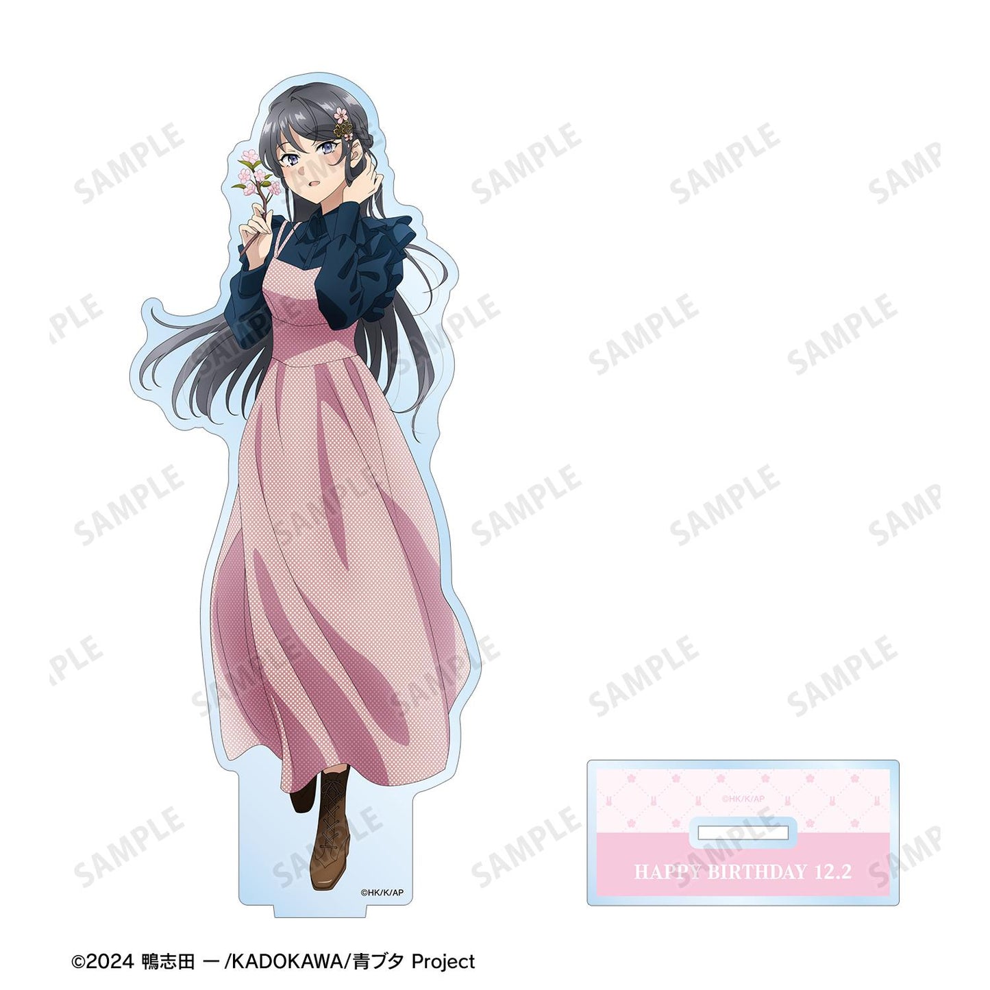 青春豬頭少年不做聖誕夢_新繪製 櫻島麻衣（春）大號亞克力立牌＜櫻島麻衣 生日2025版＞