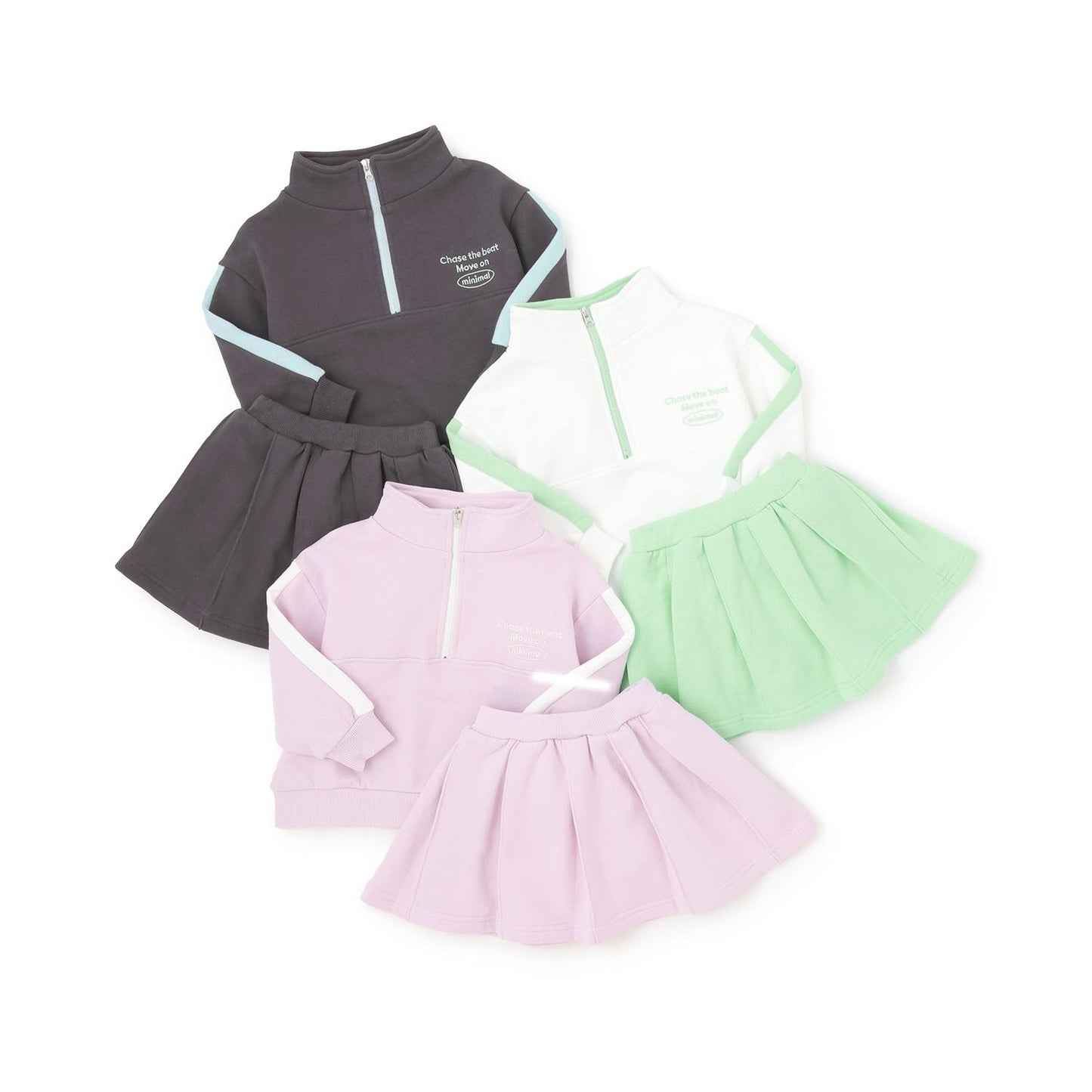 【加絨】【100%純棉】半拉鍊套裝