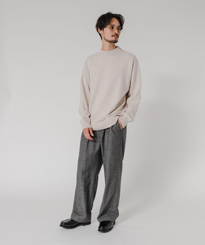 拼色混紡圓領針織衫