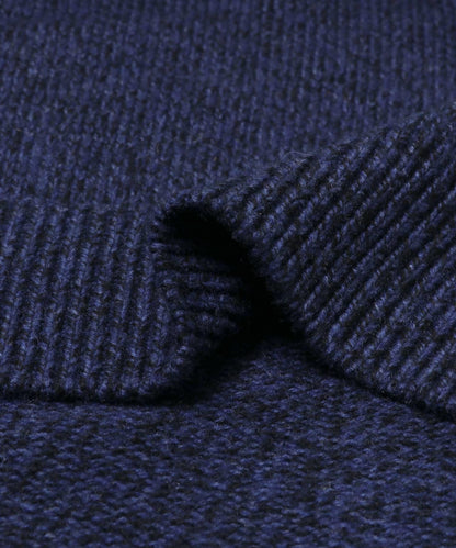 拼色混紡圓領針織衫