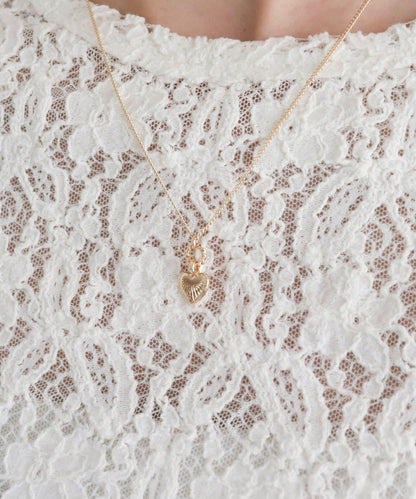 雕刻迷你愛心項鍊