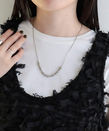 金屬球裝飾可調節項鍊