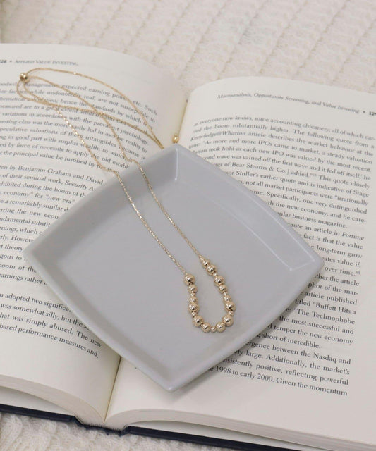 金屬球裝飾可調節項鍊