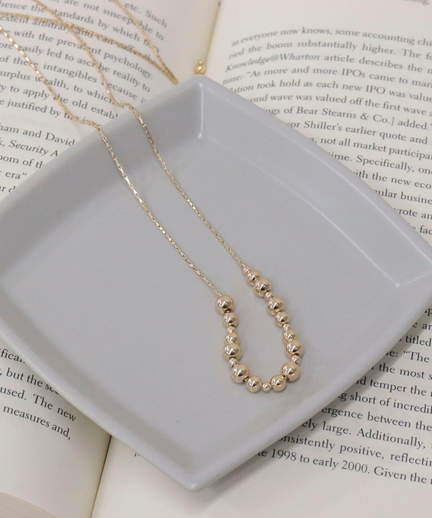 金屬球裝飾可調節項鍊