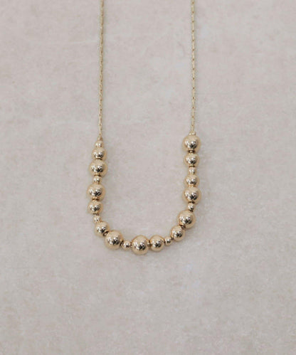 金屬球裝飾可調節項鍊