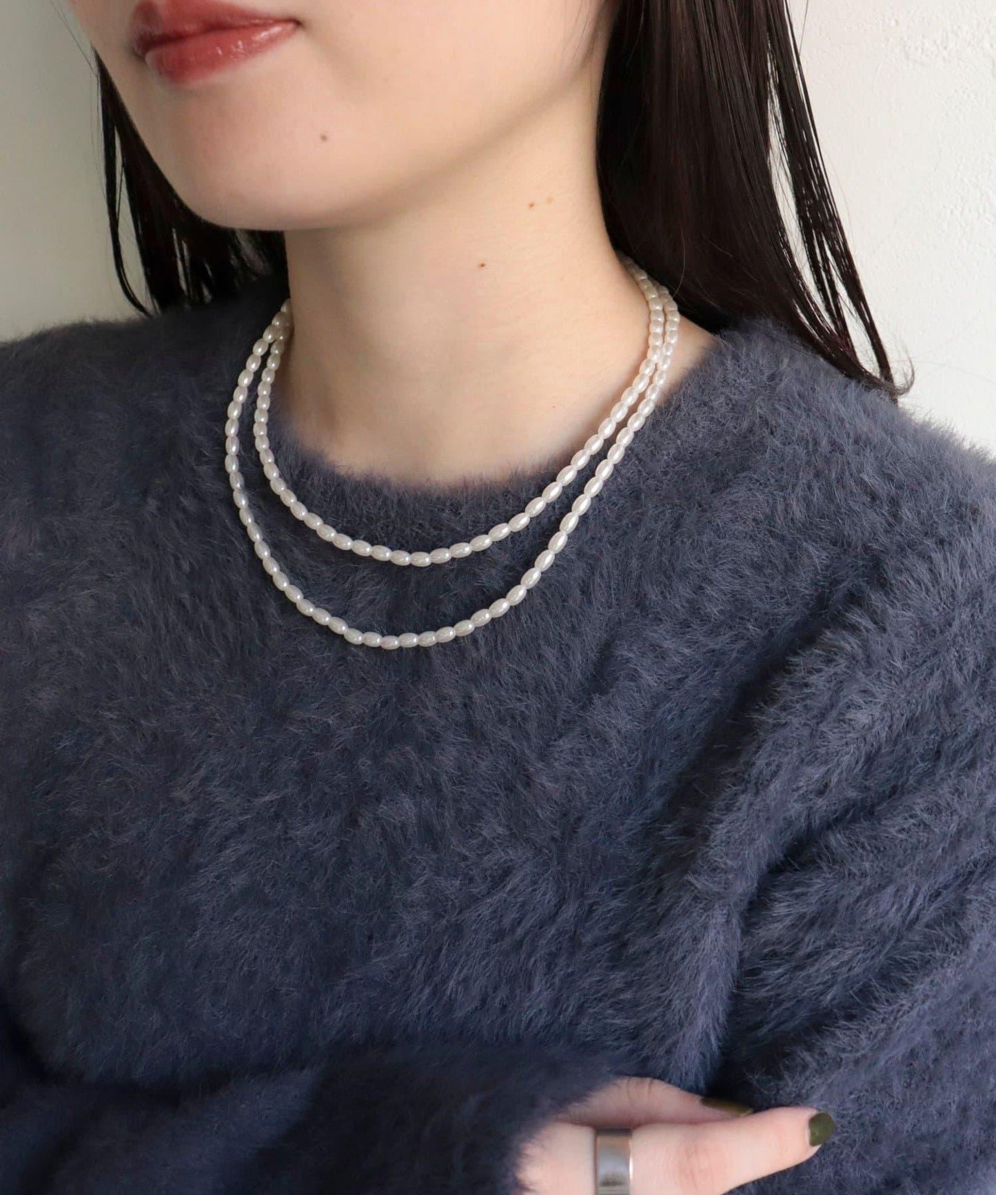 米珠長款掛鉤項鍊