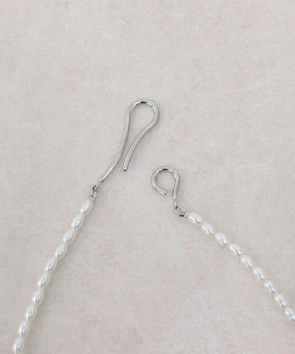 米珠長款掛鉤項鍊